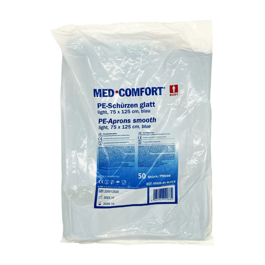 Med Comfort - PE-Schürzen - light 75x125cm in blau - 50 Stück